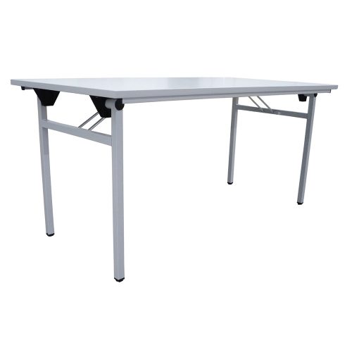 Table pliante pieds en H 160cm beige ou grise