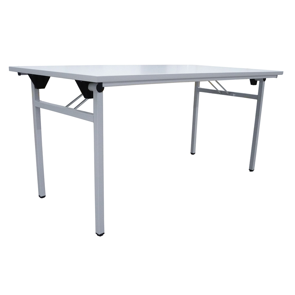 Table pliante pieds en H 160 cm beige ou grise - Mobika